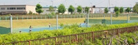 大阪北港マリーナHULLにあるハードテニスコート